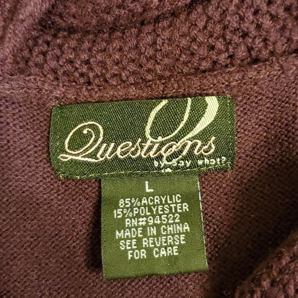 Questions by Say What Plum long sweater - Picture 6 of 7